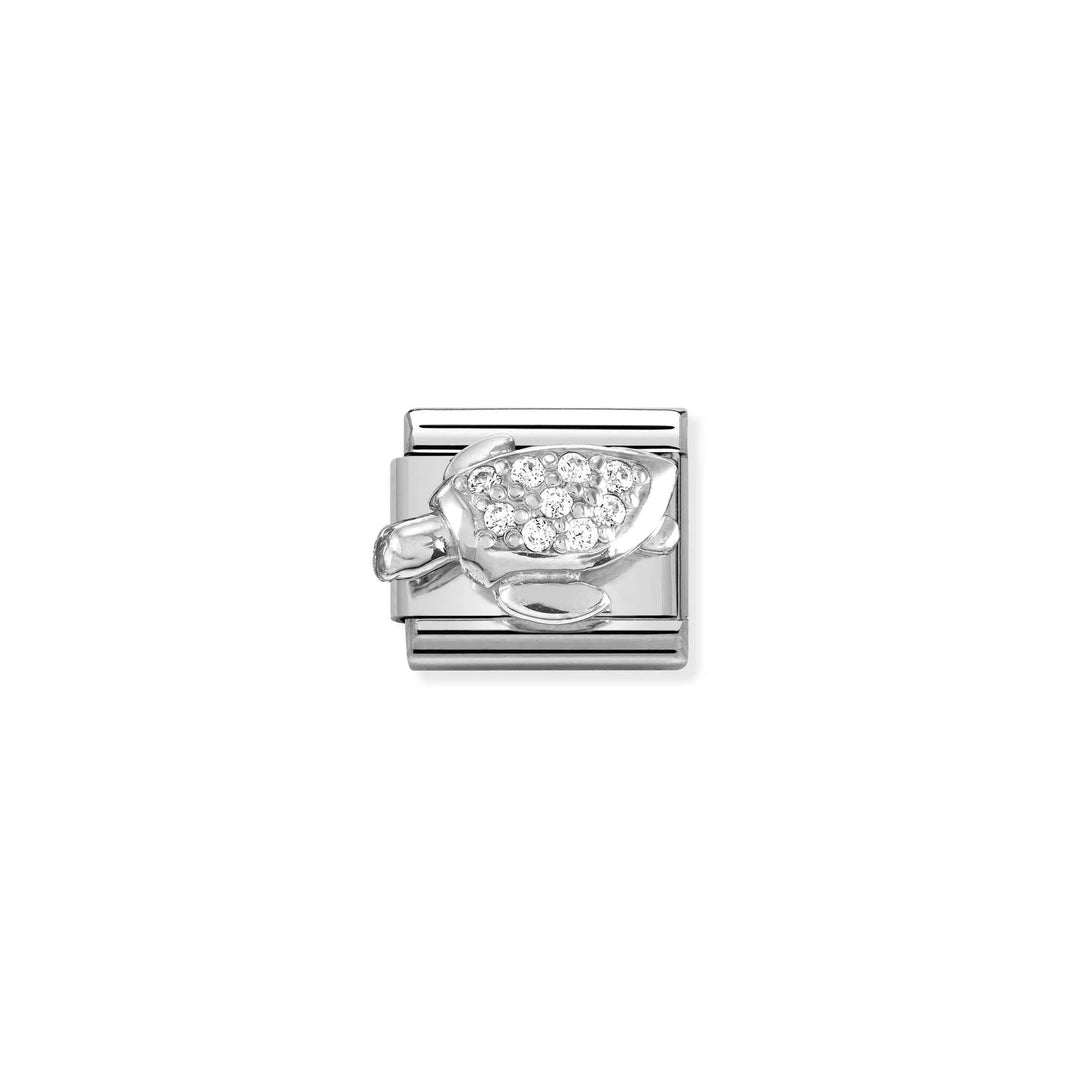 Nomination Classic Link 330304/46 Turtle with CZ in Sterling Silver
