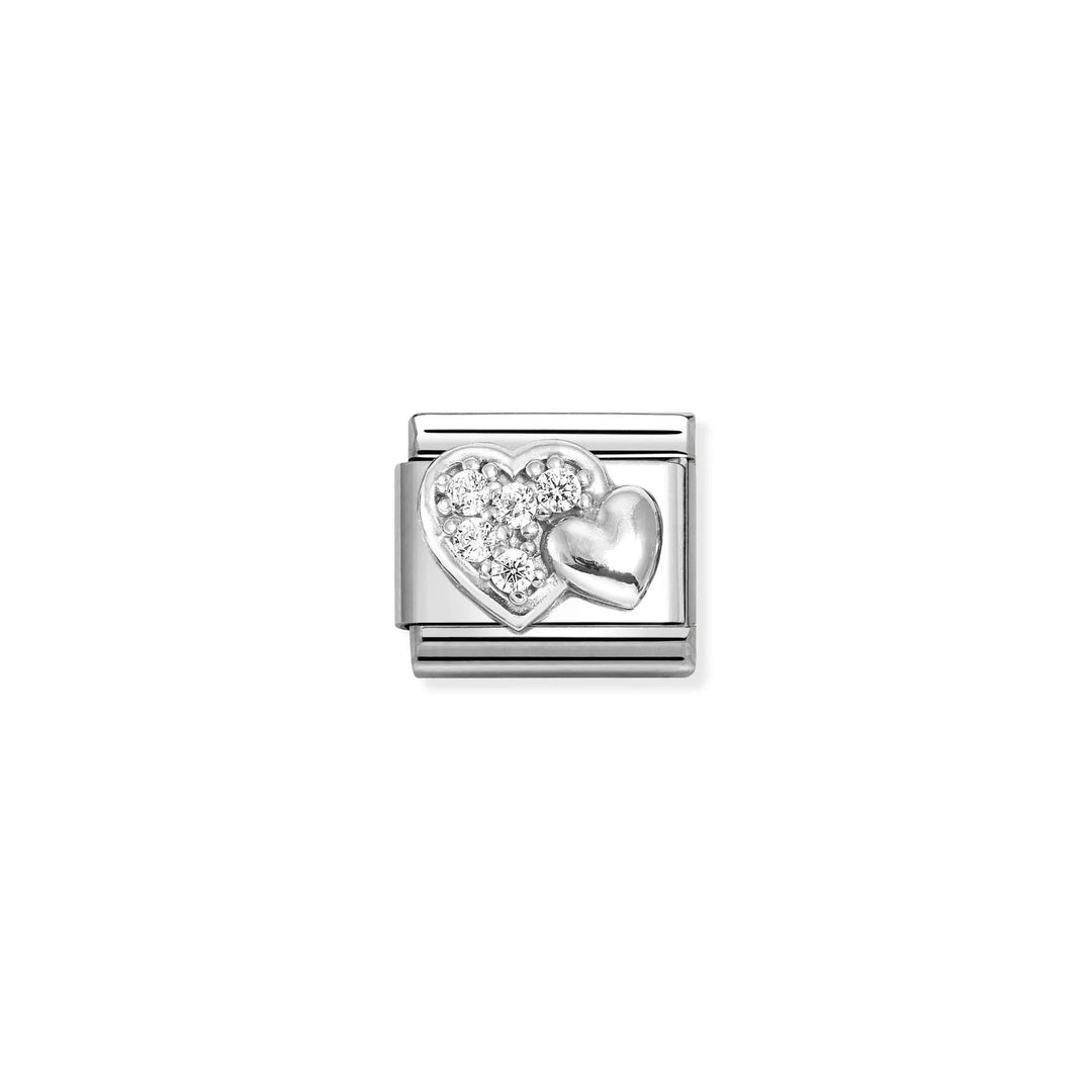 Nomination Classic Link 330304/47 Heart in Sterling Silver & Pavé CZ