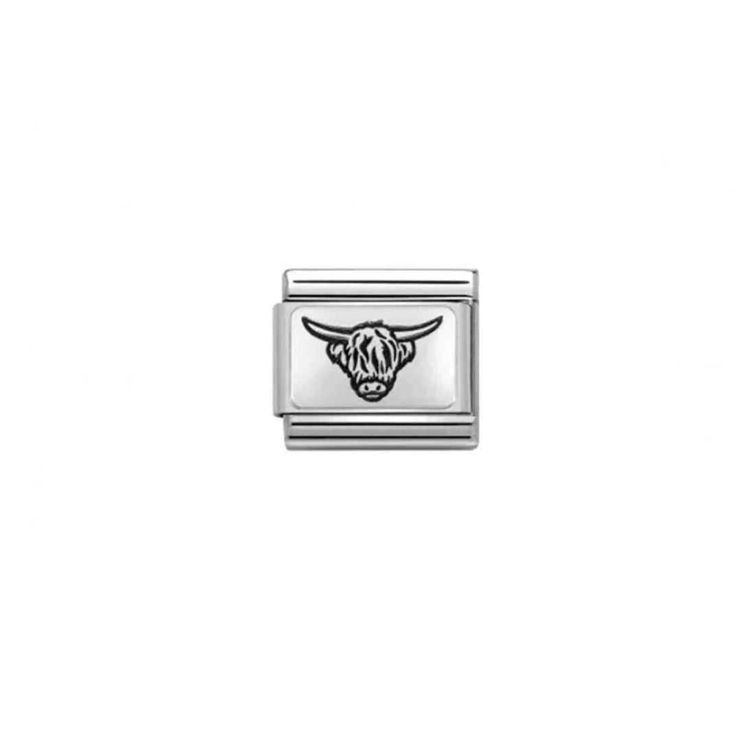 Nomination Classic Link 330111/35 Highland Cow in Sterling Silver