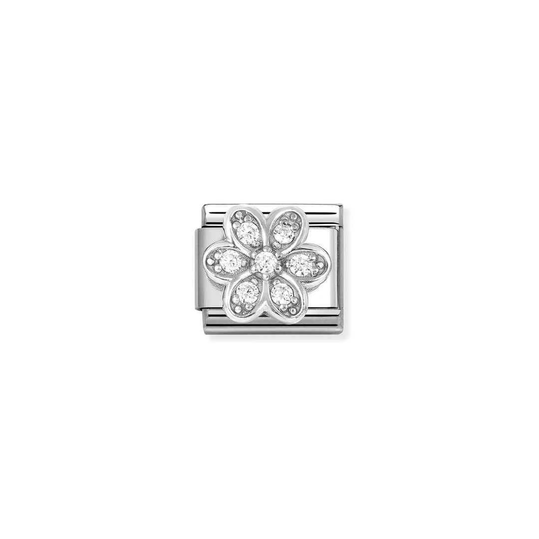 Nomination Classic Link 330322/06 Daisy in Sterling Silver & White CZ