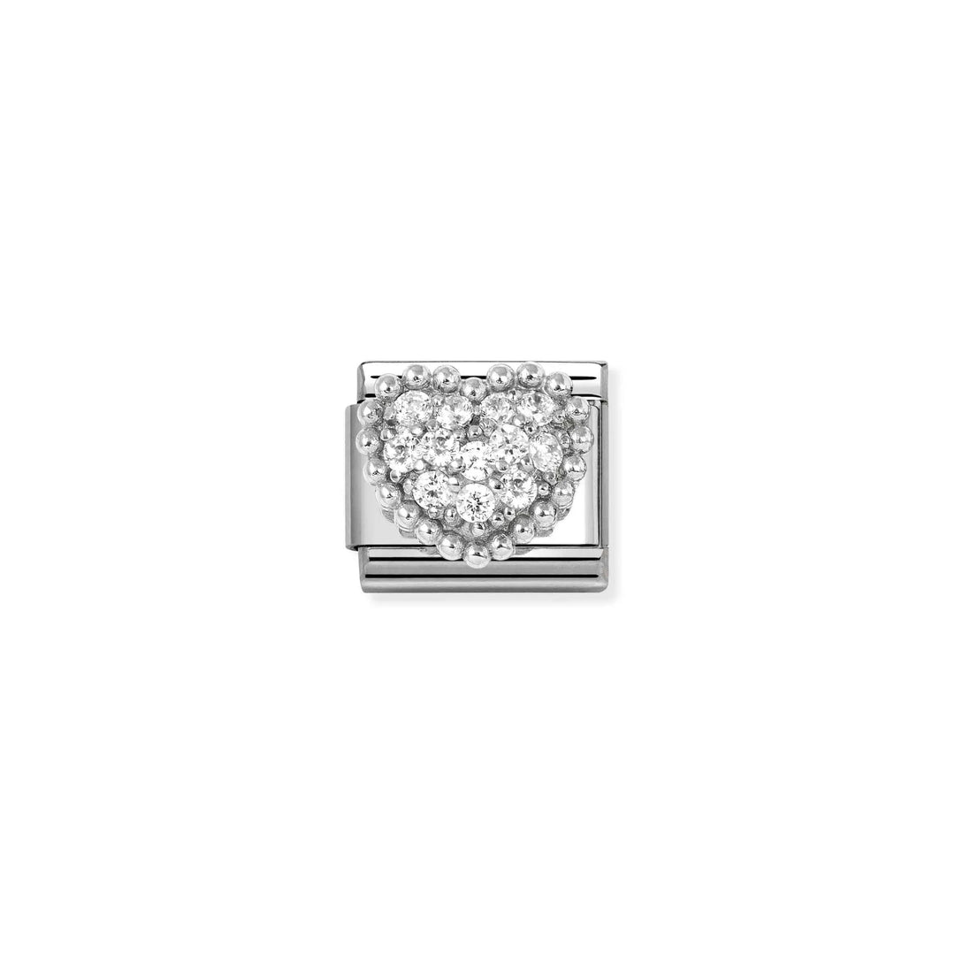 Nomination Classic Link 330322/07 Heart in Sterling Silver & White CZ
