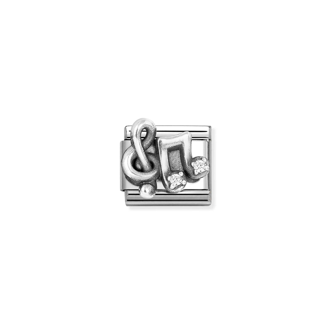 Nomination Classic Link 330323/12 Treble Clef & Music Note in Sterling Silver &