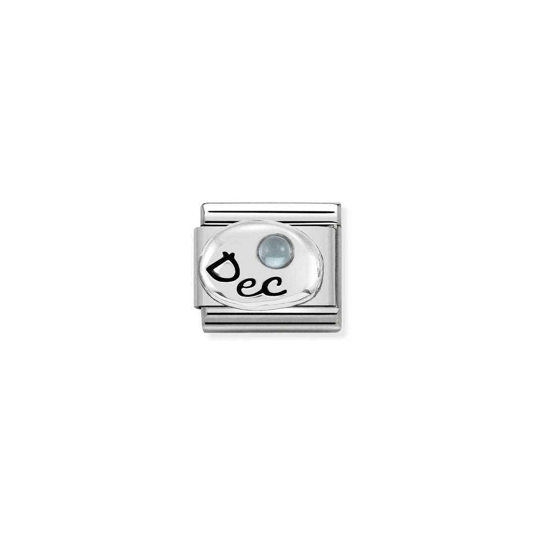 Nomination Classic Link 330505/12 December Light Blue Topaz in Sterling Silver