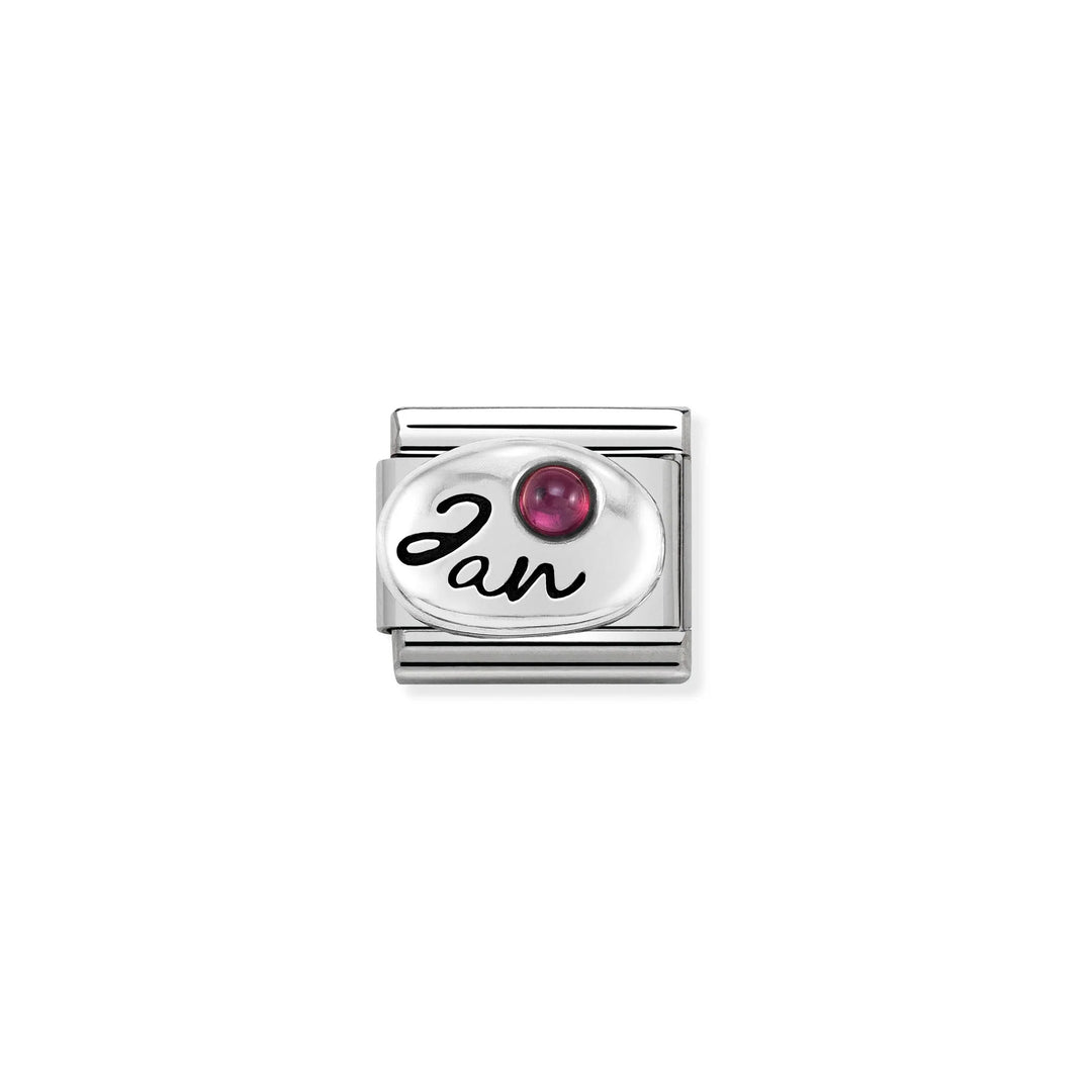 Nomination Classic Link 330505/01 January Garnet in Sterling Silver