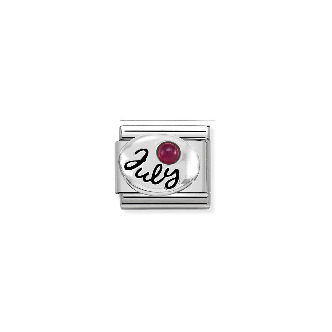 Nomination Classic Link 330505/07 July Ruby in Sterling Silver