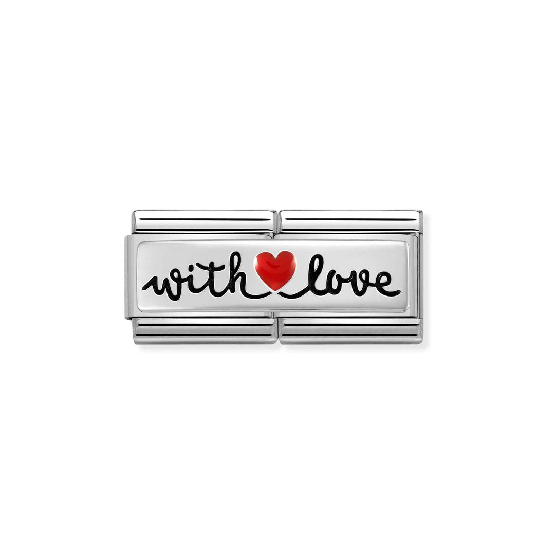 Nomination Classic Double Link 330721/09 Heart with Love in Silver