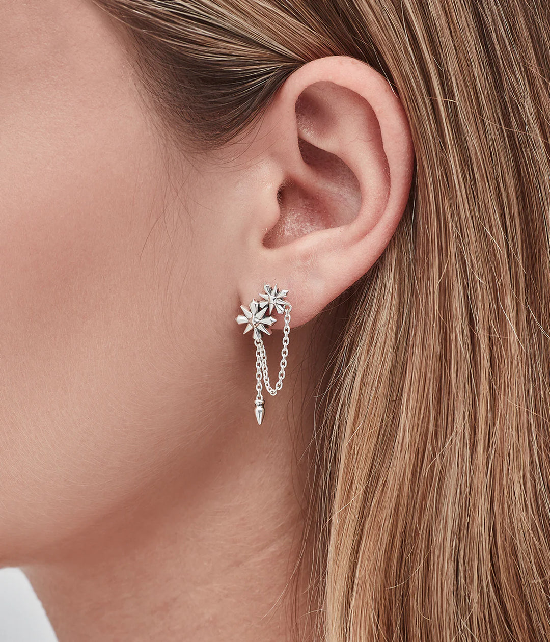 Stolen Midnight Cross Drop Earrings