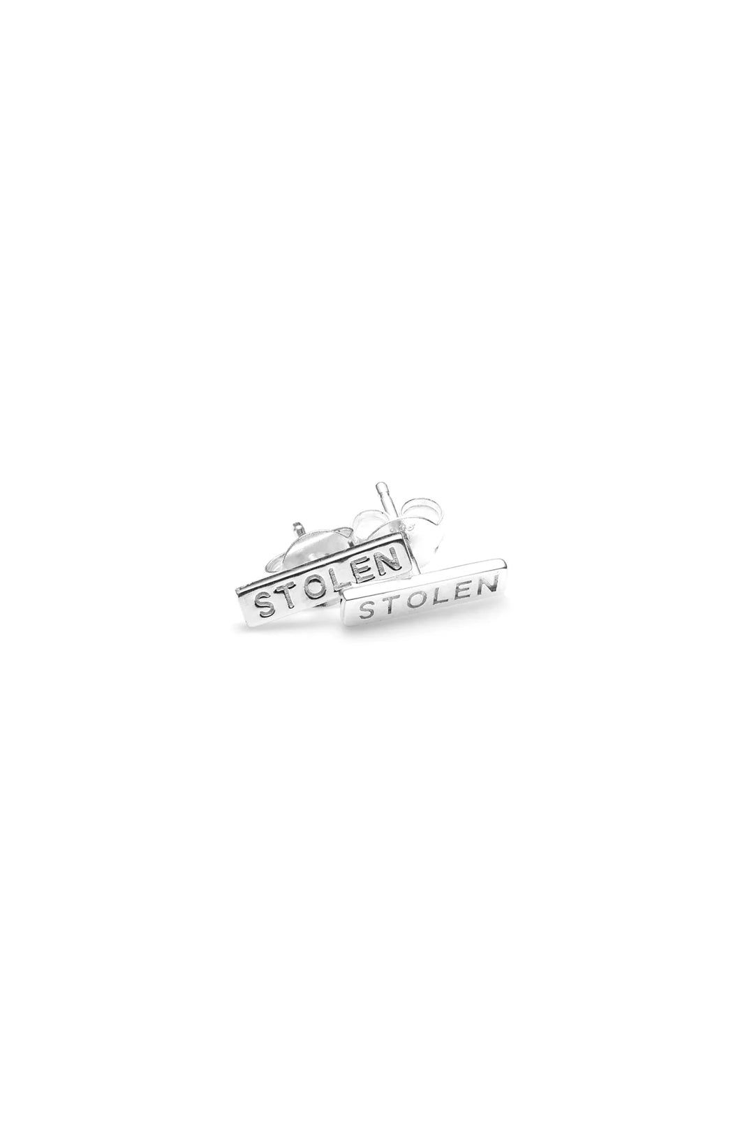 Stolen Silver Mini Bar Studs