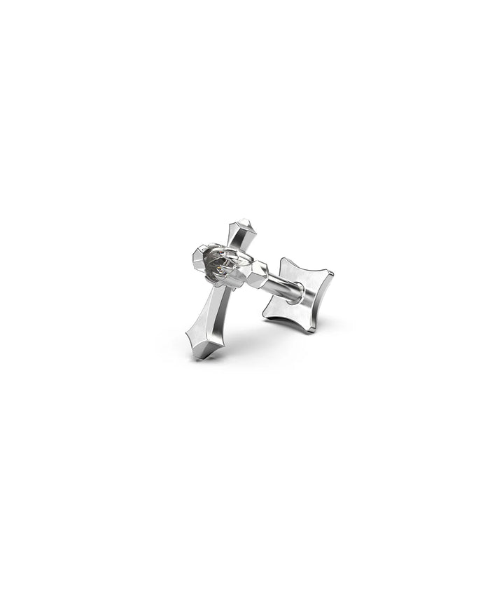 Stolen Gothic Cross Flat Back Earring (Single)