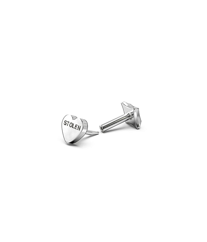Stolen Heart Flat Back Earring (Single)