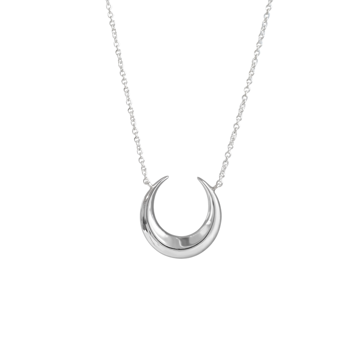 LT Sterling Silver  Harvest Moon Crescent Necklace