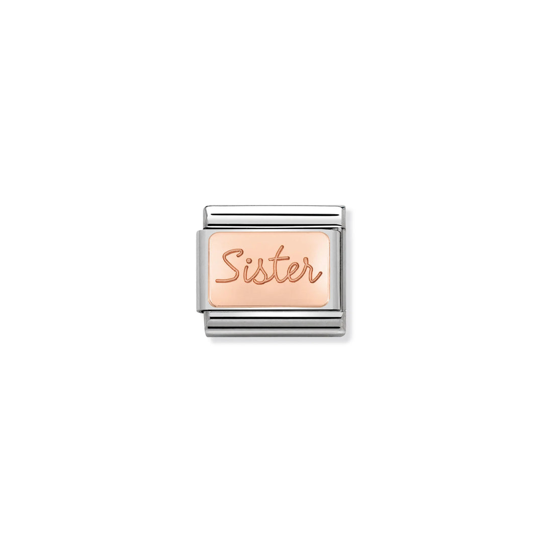 Nomination Classic Link 430101/38 Sister Plate in 9k Rose Gold