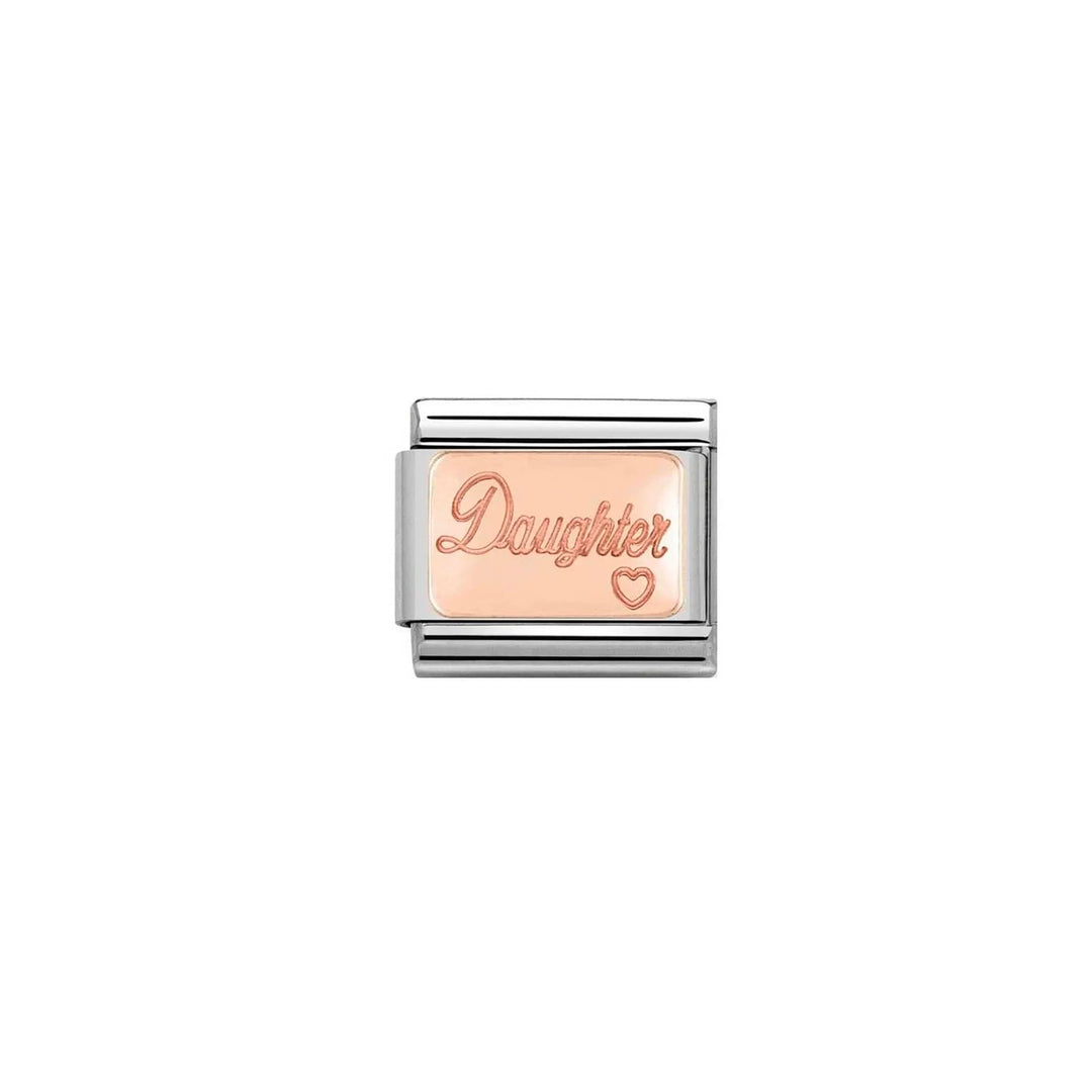 Nomination Classic Link 430101/43 Daughter Plate in 9k Rose Gold