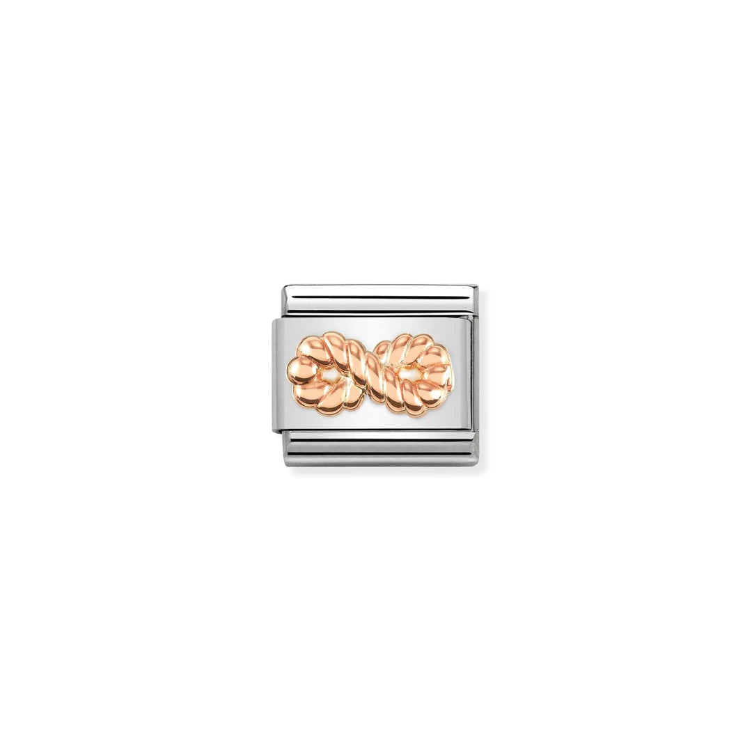Nomination Classic Link 430106/24 Infinity Textured in 9k Rose Gold