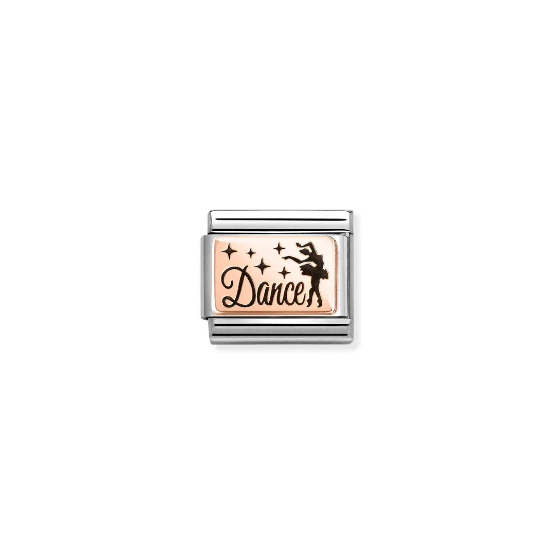 Nomination Classic Link 430111/29 Dance Ballerina in 9k Rose Gold & Enamel