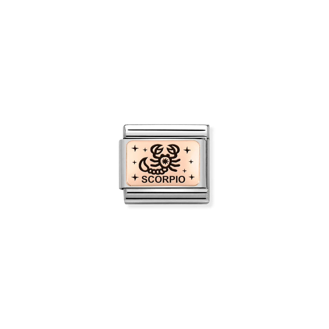 Nomination Classic Link 430112/08 Scorpio in 9k Rose Gold