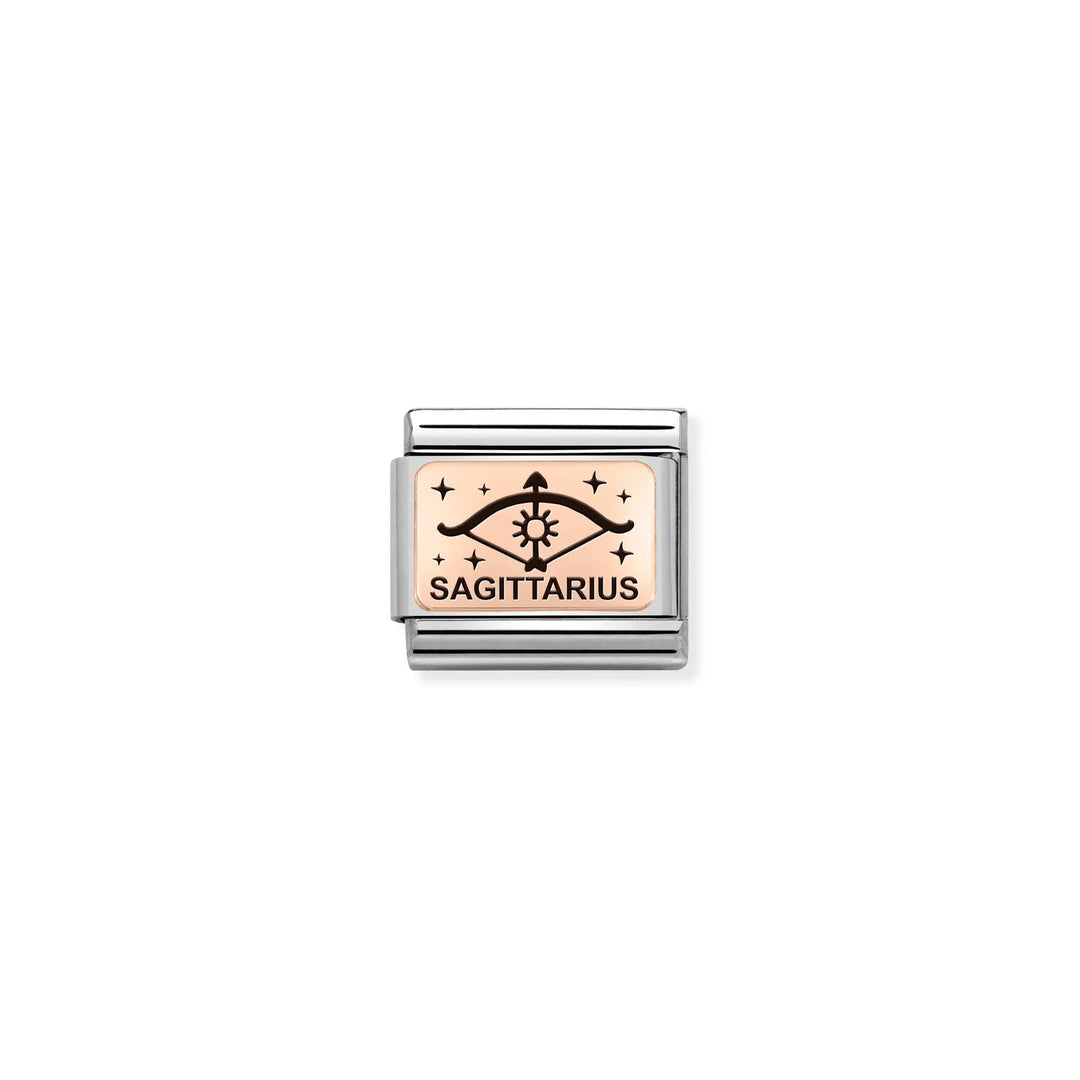 Nomination Classic Link 430112/09 Sagittarius in 9k Rose Gold