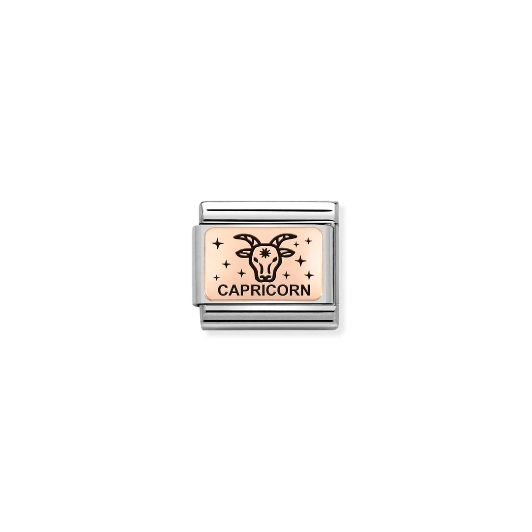 Nomination Classic Link 430112/10 Capricorn in 9k Rose Gold