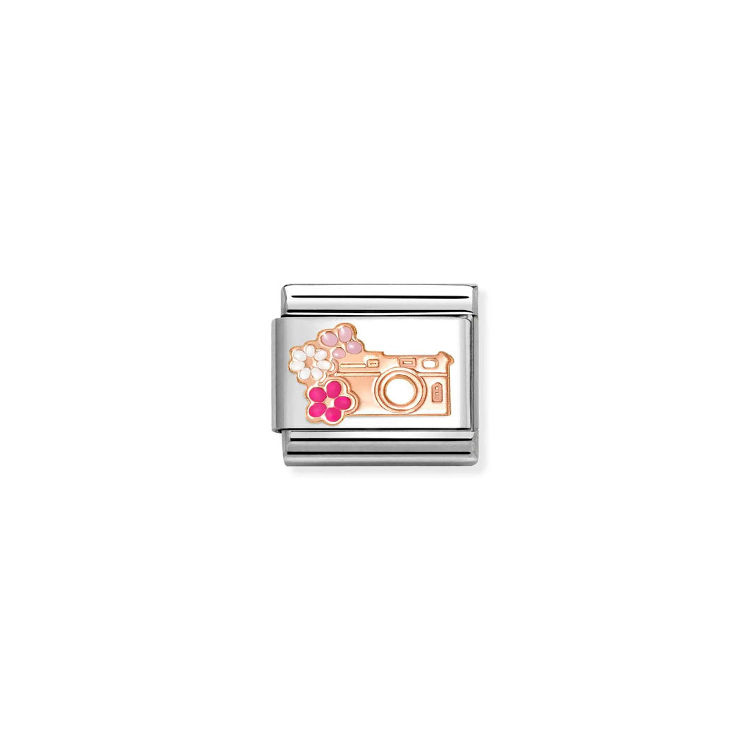 Nomination Classic Link 430202/31 Camera 9k Rose Gold & Enamel
