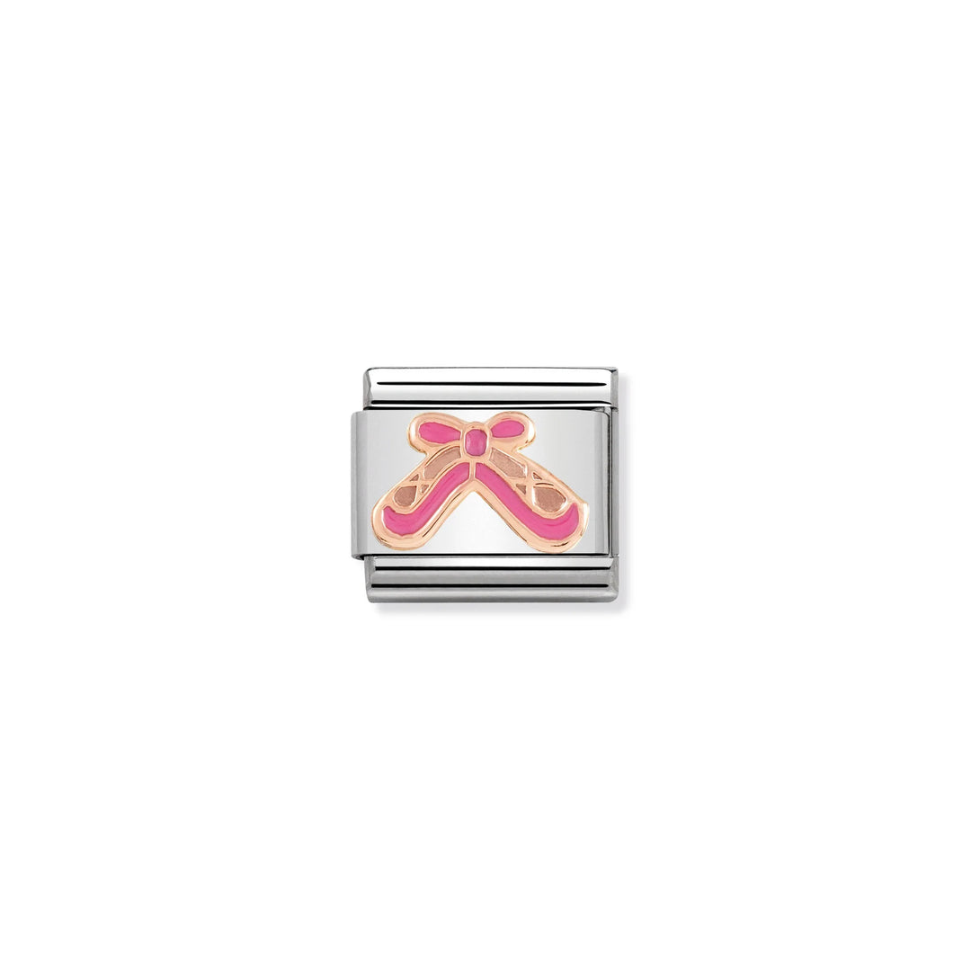 Nomination Classic Link 430203/02 Ballet Shoes 9k Rose Gold & Enamel