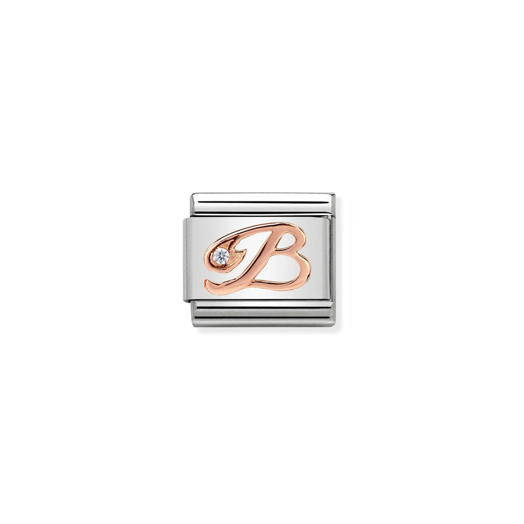 Nomination Classic Link 430310/02 Letter B in 9k Rose Gold