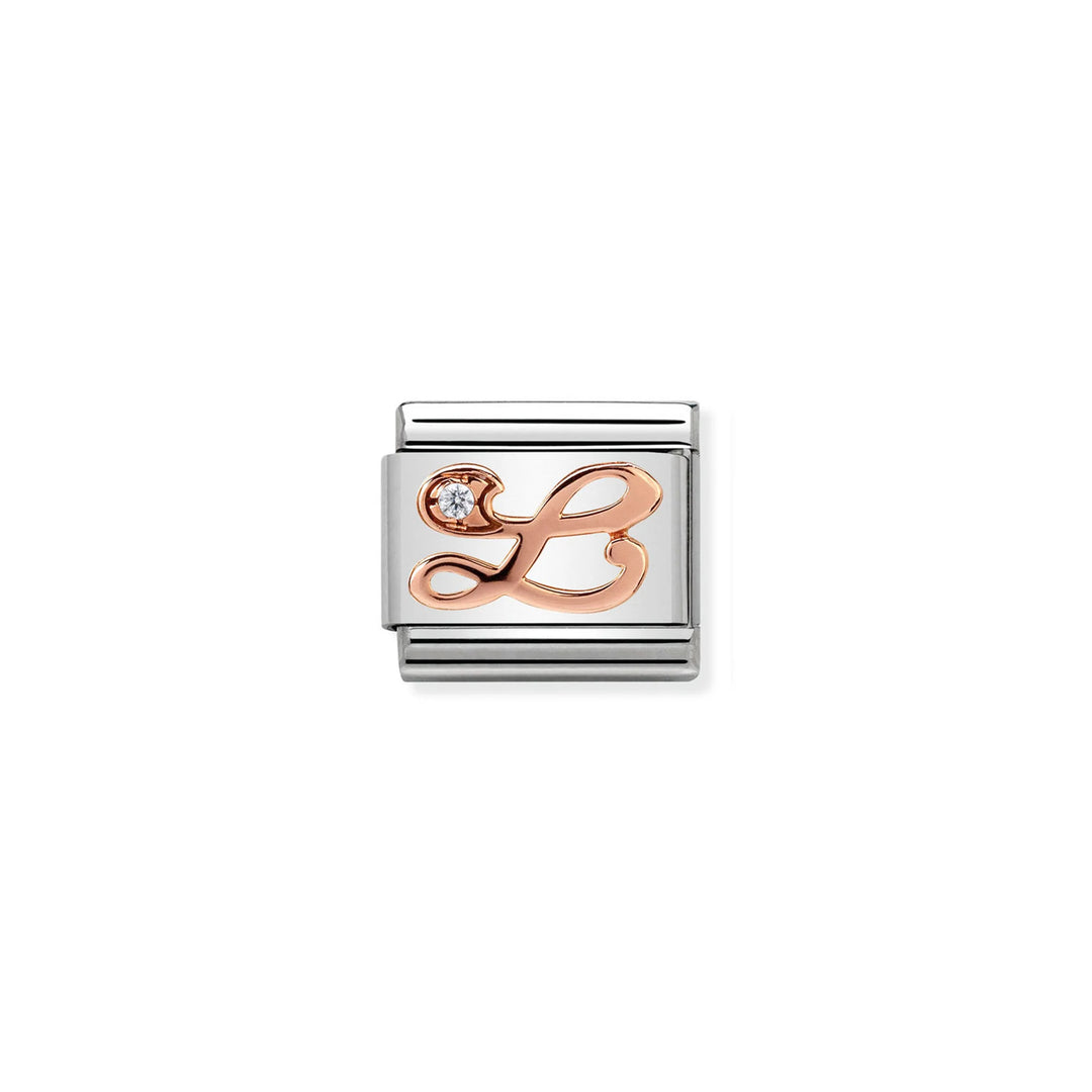 Nomination Classic Link 430310/12 Letter L in 9k Rose Gold