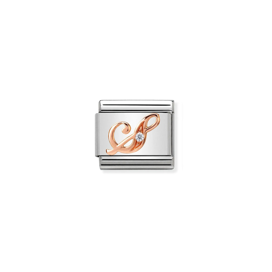 Nomination Classic Link 430310/19 Letter S in 9k Rose Gold