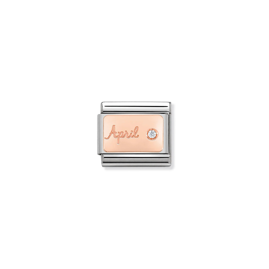 Nomination Classic Link 430508/04 April Diamond in 9k Rose Gold