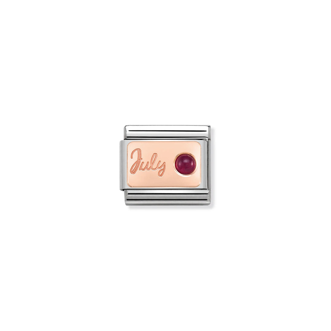 Nomination Classic Link 430508/07 July Ruby in 9k Rose Gold
