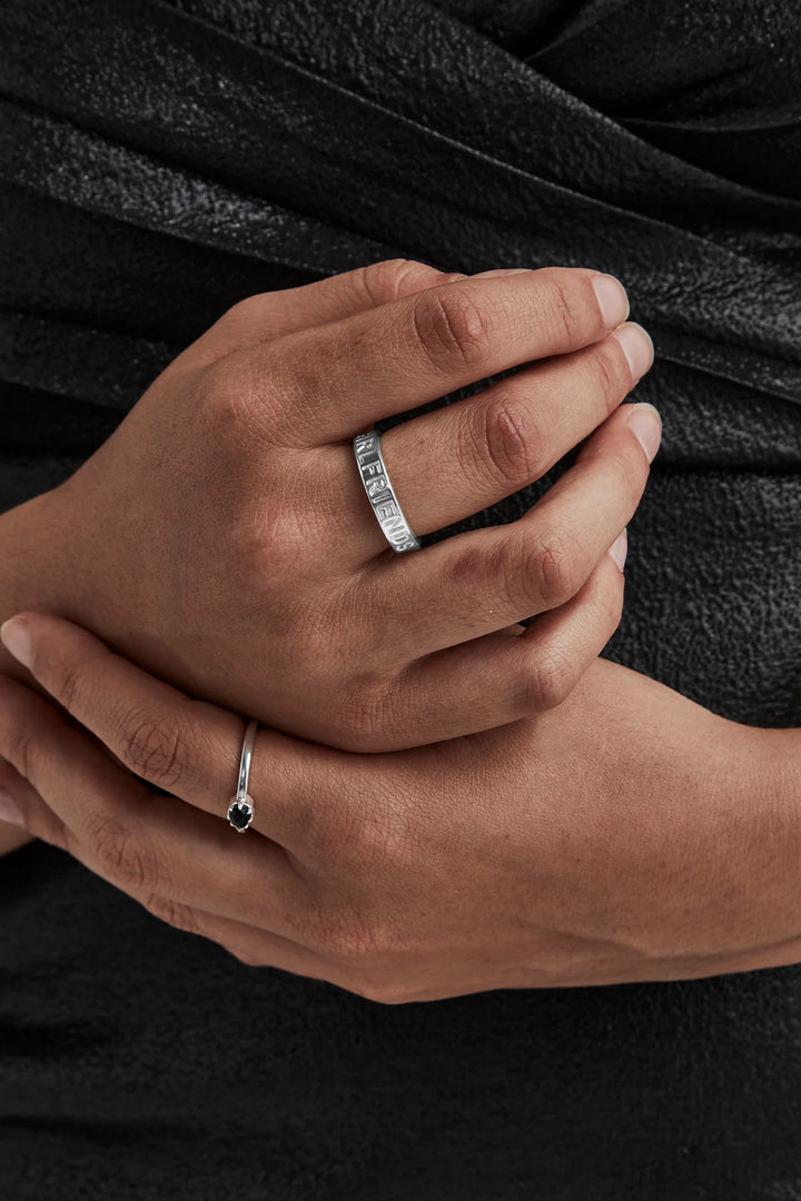 Stolen Silver Clean Logo Ring