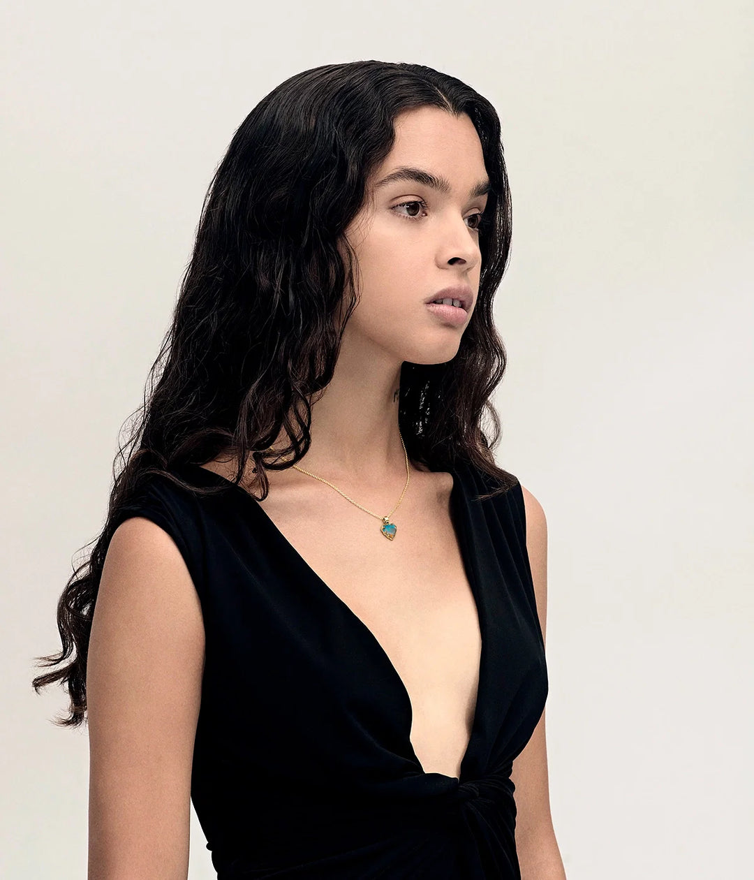 Stolen Gold Plated Love Claw Necklace - Opal