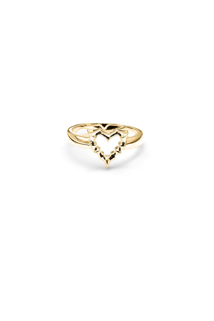 Stolen Gold Plated Jagged Heart Mini Ring