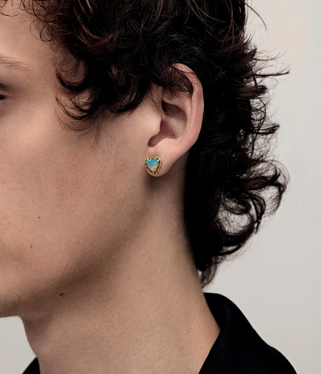 Stolen Gold Plated Love Claw Earrings - Opal