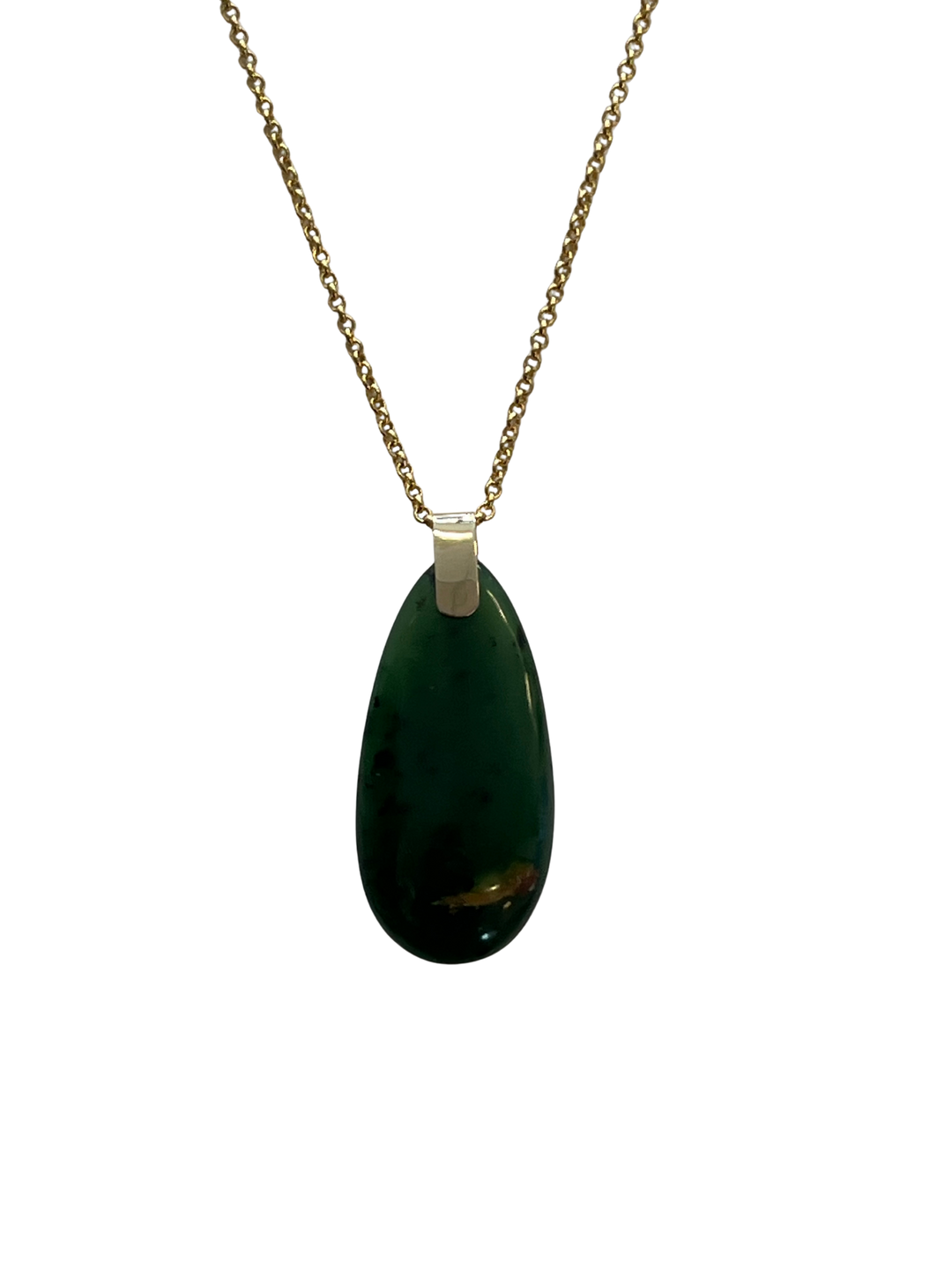 Alex Sands 9ct and Pounamu Roimata Pendant 45mm