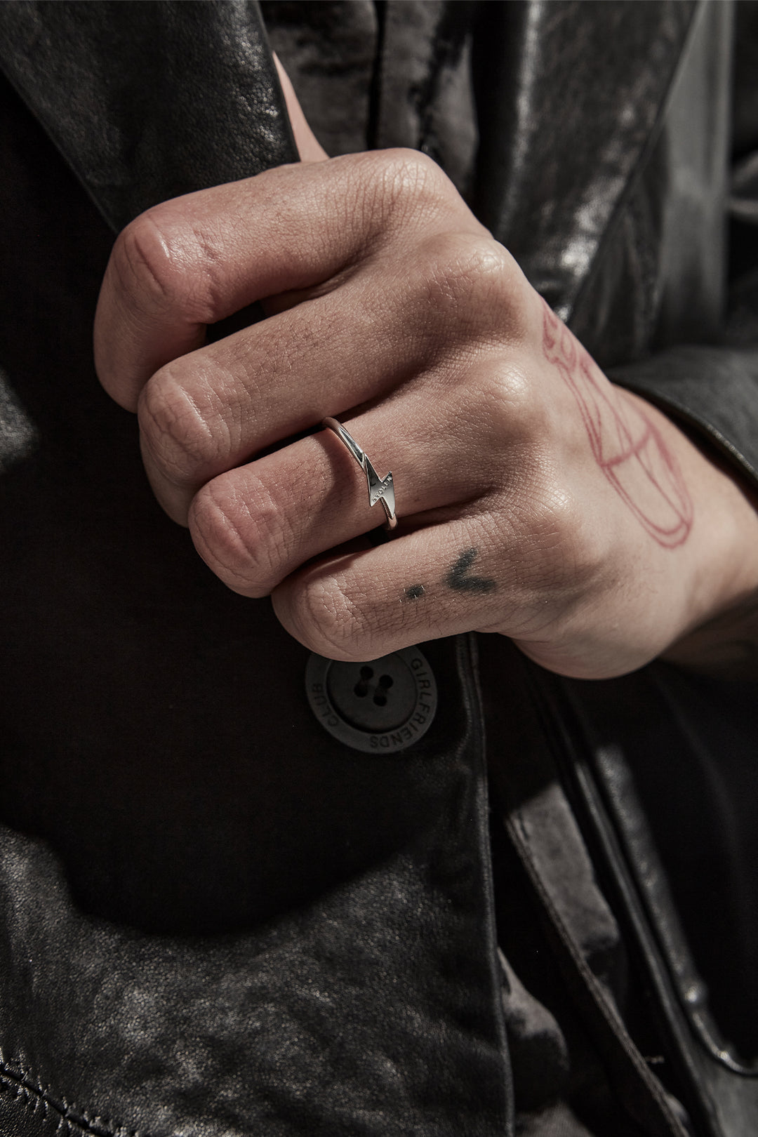 Stolen Silver Micro Bolt Ring
