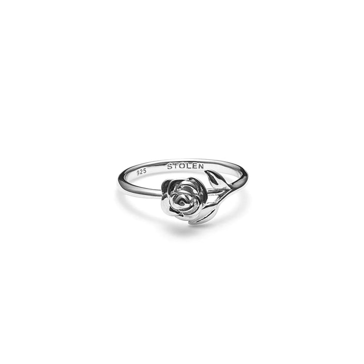 Stolen Silver Stem Rose Ring