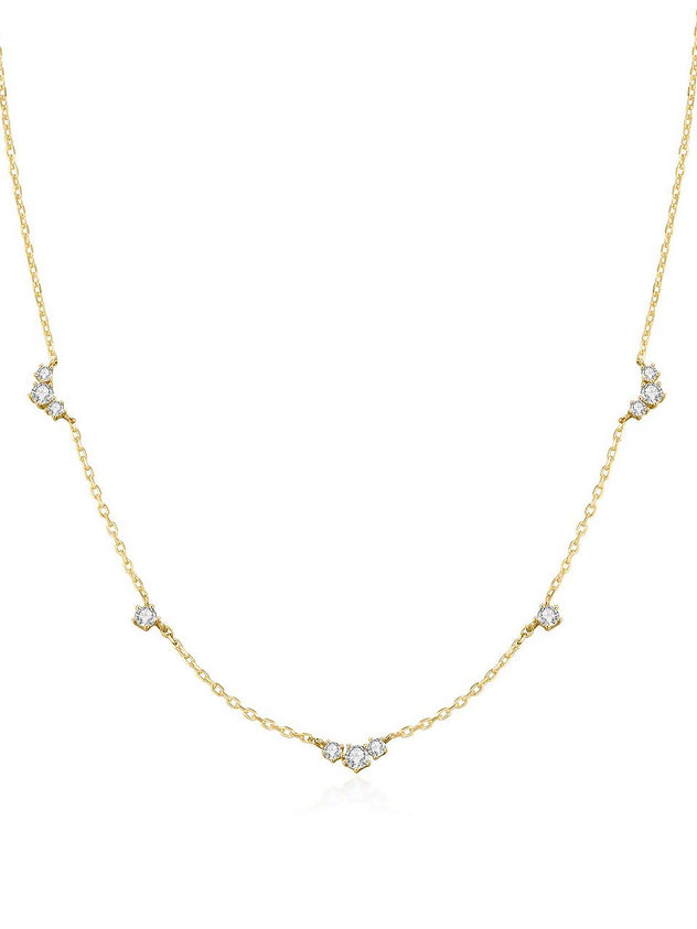Ania Haie Fairy Gold and CZ Cluster Necklace