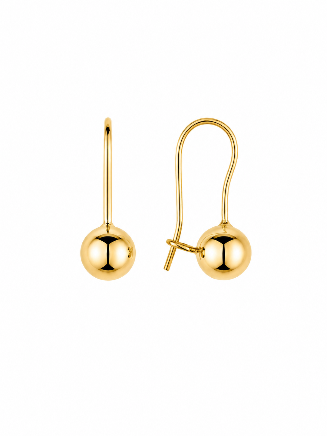 LT Gold Plated Euroball Earrings