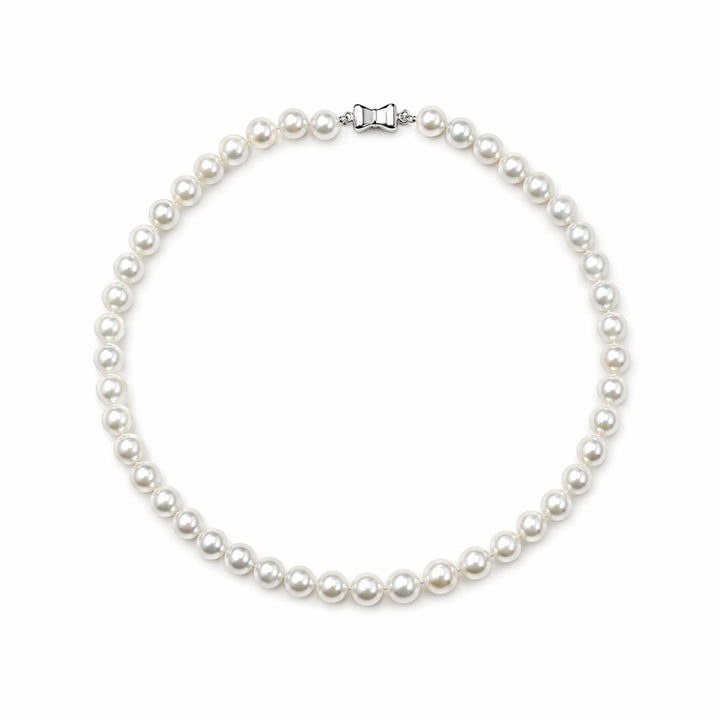 LT Sterling Silver Heirloom Bow Freshwater Pearl Strand Necklace