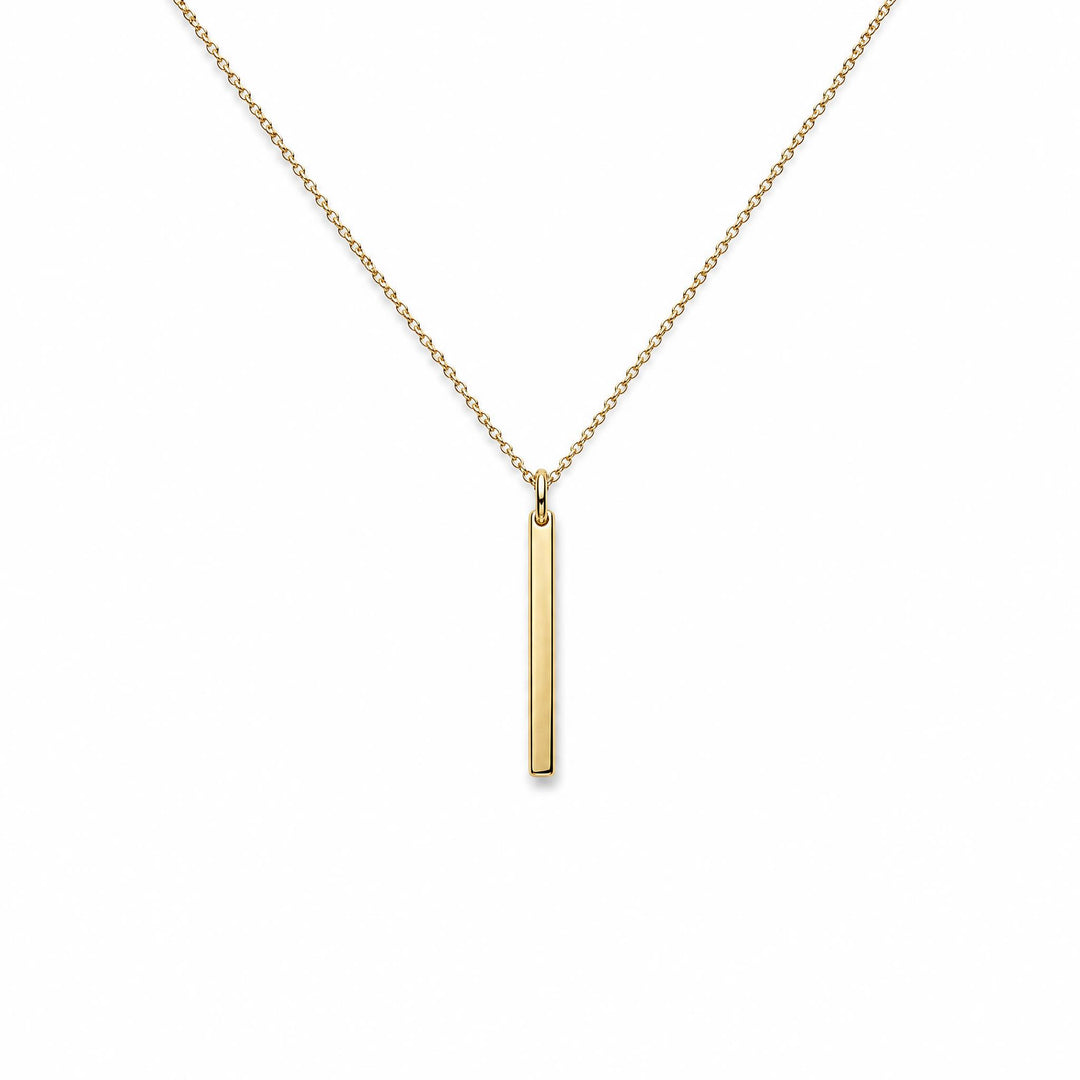 LT Gold Plated Bar Drop Necklace
