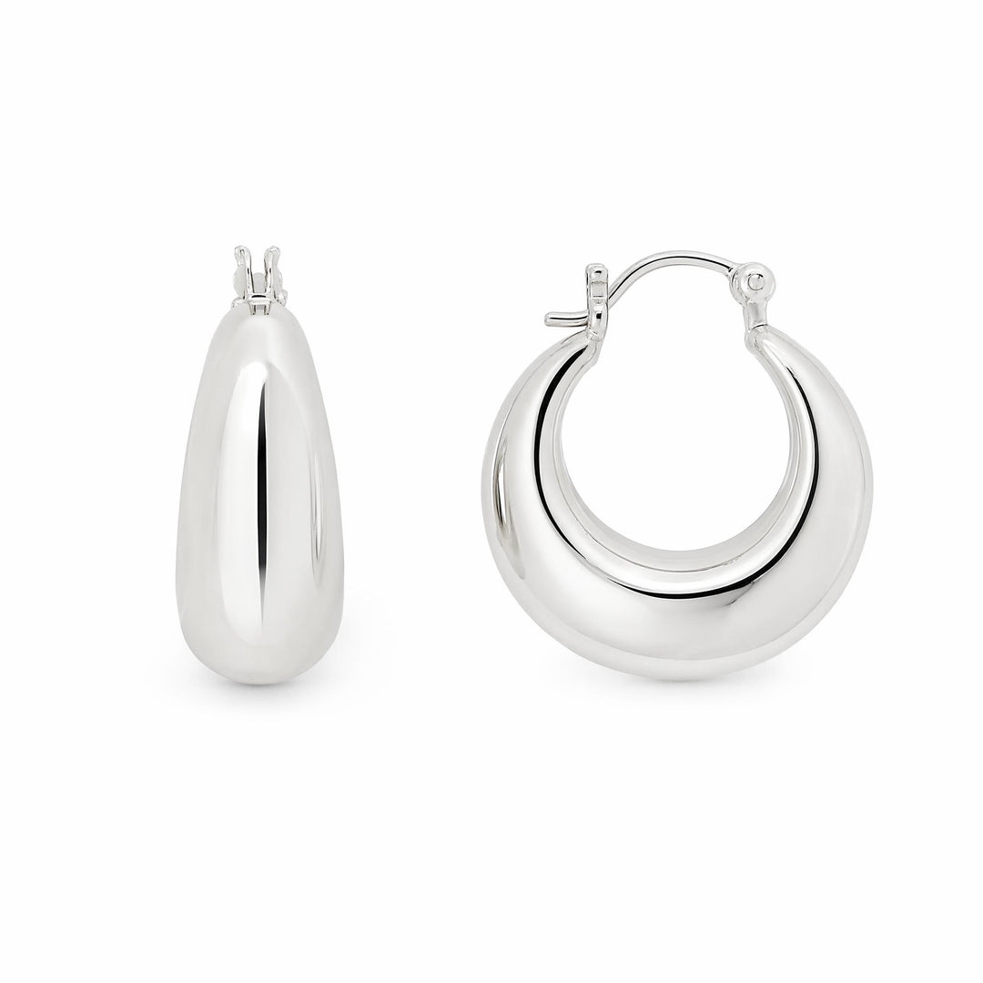 LT Sterling Silver Small Tidal Hoops