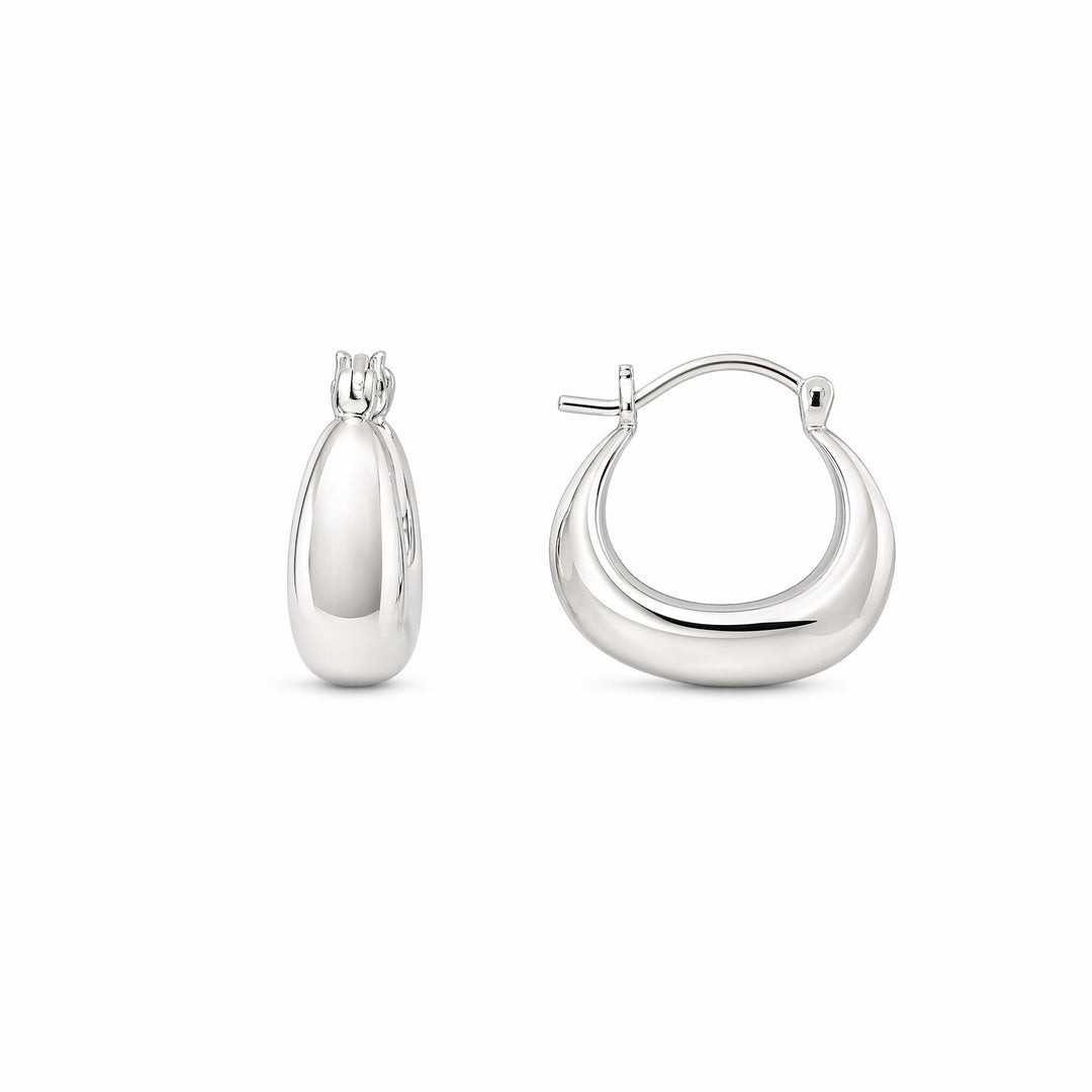 LT Sterling Silver Large Tidal Hoops