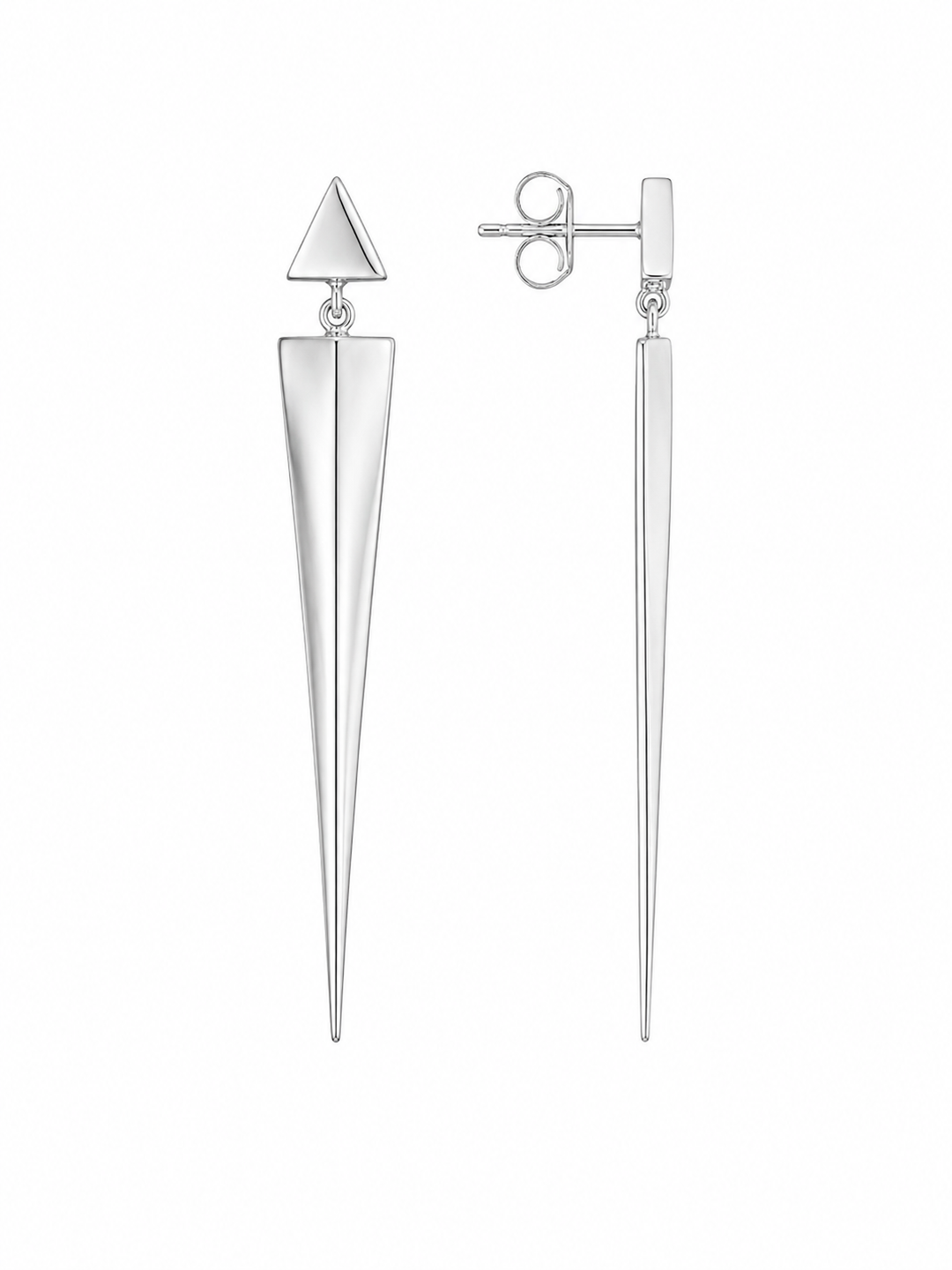 LT Sterling Silver Prism Dagger Statement Earrings