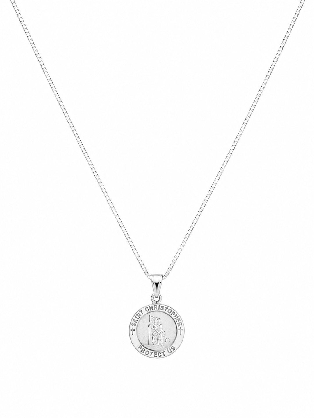 LT Sterling Silver St Christopher Necklace