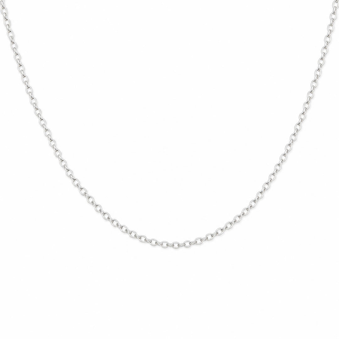 LT Sterling Silver 45cm Fine Rolo Chain