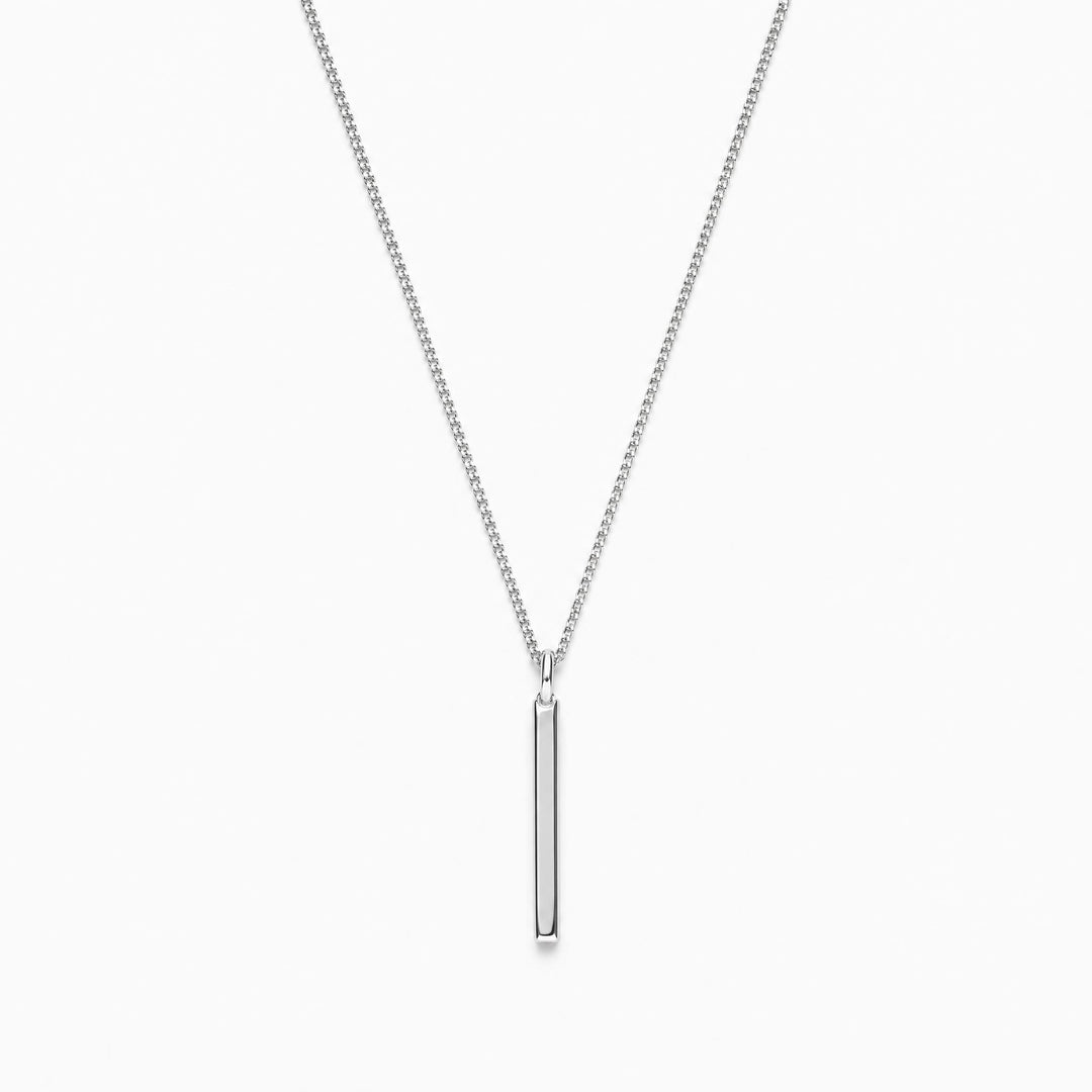 LT Sterling Silver Bar Drop Necklace