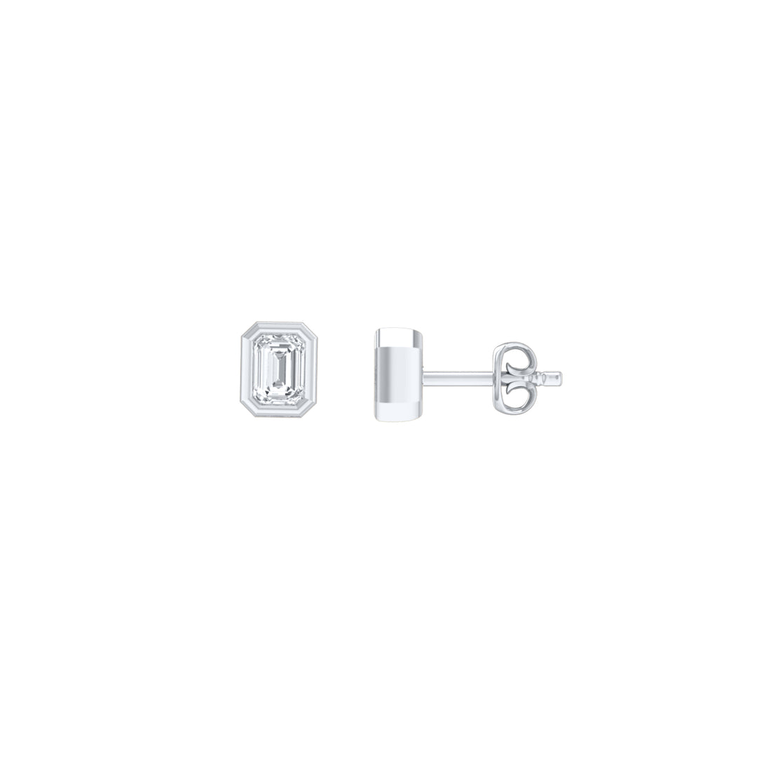 Louis Thompson Tembisa Earrings 9k White Gold with 0.50ct Lab Diamond