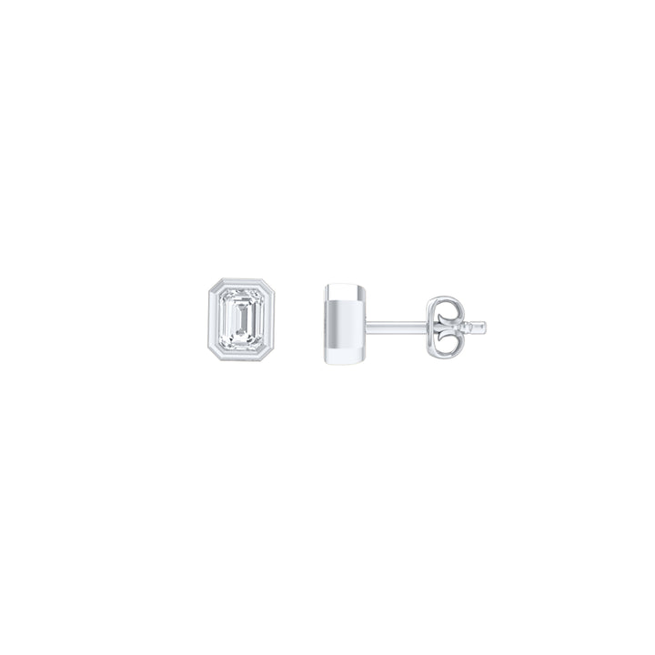 Louis Thompson Tembisa Earrings 9k White Gold with 0.50ct Lab Diamond