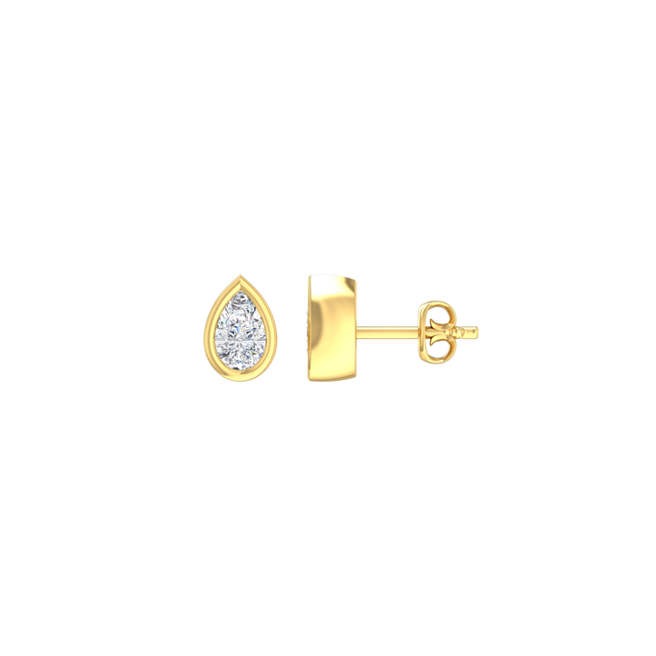 Louis Thompson Midrand Earrings 9k Gold with 0.50ct Lab Diamond