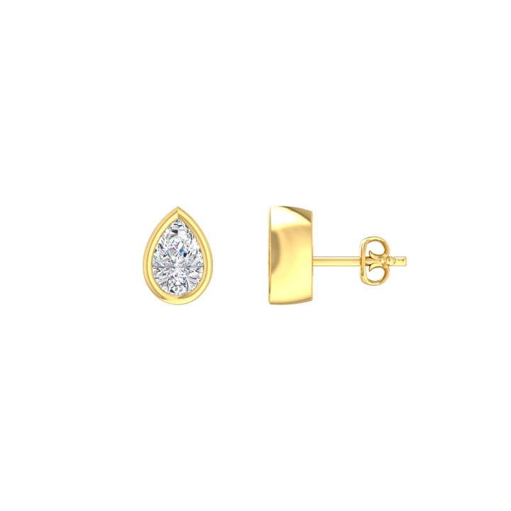 Louis Thompson Musina Earrings 9k Gold with 1.00ct Lab Diamond